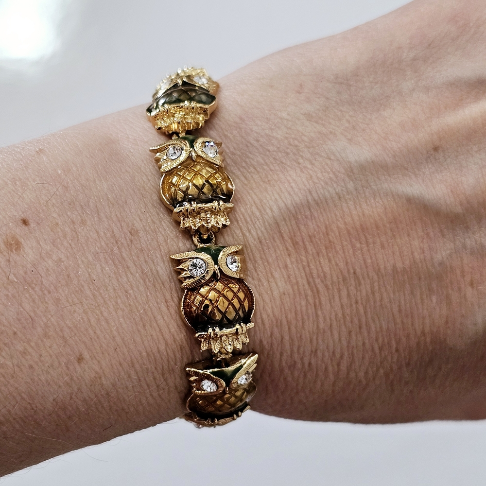 Kenneth Jay Lane Gold and Brown Textured Bead Bracelet